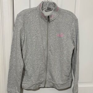 PUMA Women's Heather Gray Jacket with Pink Accents